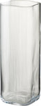 J-Line vaas Recht Vierkant - glas - transparant - small - 32 cm hoog