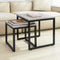 SoBuy FBT42-HG - Bijzettafel Set van 2 - Modern design - Grijs (2 stuks)