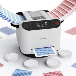 KPaw MAX 6 - Kaartdeler en schudder - 360 graden tot 12 personen - Wit