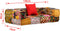 vidaXL - Poef - tweezits - modulair - stof - patchwork