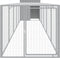 vidaXL - Kippenhok - met - ren - 110x609x110 - cm - staal - lichtgrijs