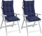 vidaXL - Stoelkussens - 2 - st - hoge - rug - oxford - stof - marineblauw