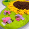 Mister Mill Snuffelmat Hond - Kat - 73 x 73 cm Speelmat - Speelgoed Intelligentie - Interactief Speelgoed - Opvouwbaar - Zonnebloem