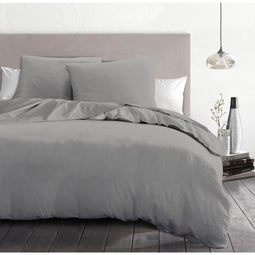 HOME LINGE PASSION - HP72079 - Dekbedovertrekset 3-delig - 82 g microvezel - Lichtgrijs