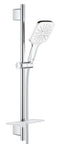 GROHE Vitalio SmartActive 130 Cube Glijstangset - QuickFix - 3 straalsoorten - chroom - 26596000