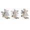 Kerstversiering DKD Home Decor Wit Grijs Fee 12 x 8 x 10 cm (3 Stuks)