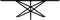 Tafel Fishbone Rechthoek- 220x100x76 - Zwart - Eiken/metaal