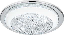 EGLO Acolla Plafond- en Wandlamp - LED - Ø 29 cm - Chroom/Wit