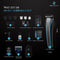 Wellshave 5-in-1 Baardtrimmer - Trimmer Baard en Lichaam - 5 Opzetstukken - Zwart Blauw