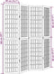 vidaXL - Kamerscherm - met - 4 - panelen - massief - paulowniahout - wit