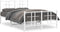 vidaXL - Bedframe - met - hoofd- - en - voeteneinde - metaal - wit - 120 - x - 190 - cm