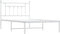 vidaXL - Bedframe - met - hoofdbord - metaal - wit - 107x203 - cm