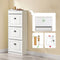 SoBuy FSR94-WG - Schoenenkast - 3 kleppen 12 paar - Wit