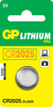 GP CR2025 - Lithium knoopcel 3V 160 mAh - Aluminium