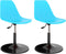 vidaXL - Eetkamerstoelen - 2 - st - draaibaar - PP - blauw