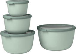 Mepal Cirqula - Multikom set - 500 + 1000 + 2000 + 3000 ml - Luchtdicht - Nordic sage (4 stuks)
