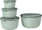 Mepal Cirqula - Multikom set - 500 + 1000 + 2000 + 3000 ml - Luchtdicht - Nordic sage (4 stuks)