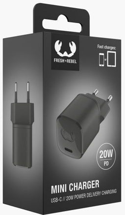 Fresh 'n Rebel 2WC20SG - USB-C Mini Charger - 20W Power Delivery - Grijs