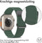 iMoshion Bandje Geschikt voor Apple Watch Bandje Series 1 / 2 / 3 / 4 / 5 / 6 / 7 / 8 / 9 / SE / Ultra (2) - 42 / 44 / 45 / 49 mm - iMoshion Magnetisch lederen band - Groen