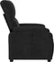 Fauteuil verstelbaar microvezelstof zwart