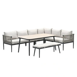 Garden Impressions Teramon Lounge Diningset - Taupe/Desert Sand