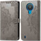 iMoshion Hoesje Geschikt voor Nokia 1.4 Hoesje Met Pasjeshouder - iMoshion Mandala Bookcase - Grijs