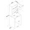 Kalune Design Wasmachinemeubel - 65 x 184 x 60 cm - Antraciet met Walnoot