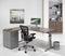 Hoogte verstelbare T-poot wingbureau Work breed 160CM diep 120CM bladkleur Robson Eiken framekleur Wit (RAL9010) wingzijde Links