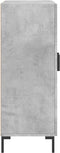 vidaXL - Dressoir - 69,5x34x90 - cm - bewerkt - hout - betongrijs