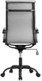 Feel Furniture Luxe Bureaustoel - Hoge Rugleuning - Lichtgrijs met Mat Zwart Frame