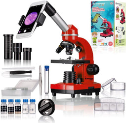 Bresser Junior Biolux SEL - Studenten Microscoop - Barlow Zoom Systeem LED verlichting - Rood