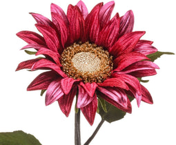 Fleurdirect Kunstbloem Sunflower Velvet - Polyester - Roze - 18 x 78 x 0 cm (BxHxD)