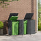 vidaXL - Containerberging - 3 - containers - 207x79x117 - cm - staal - antraciet