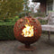 Esschert Design Terrashaard – Vuurbal – Planten - Roestkleurig - 55,8x57x66cm