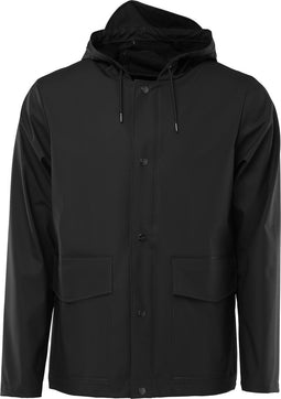 Rains Short Hooded Coat 1826 - Regenjas Unisex - Waterafstotend met capuchon - Zwart - Maat XXS