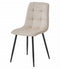 Eetkamerstoel KARA - 2 stuks - beige - fluwelen bekleding - 87x45x50.5 cm