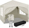 Woltu Opvouwbaar Paviljoen 3x3 m - Beige - UV50+ Waterafstotend - In Hoogte Verstelbaar - Met