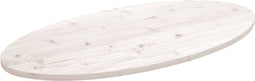 vidaXL - Tafelblad - ovaal - 100x50x2,5 - cm - massief - grenenhout - wit