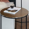 Atmooz - Bijzettafel Thor (set van 2) - Rond - Binnen - Interieur -Goud Brons en zwart - Hoogte 46cm - Metaal