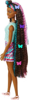 Barbie Totally Hair Doll - Bruin, roze, blauw - Barbiepop