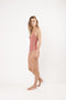 Barts Bathers V-Neck One Piece - Badpak met panterprint - dusty pink - Maat 38