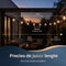 Decens 15m Dimbaar Lichtsnoer Rond - Waterdicht - 25 LED Lampjes - 2700K Warm Wit