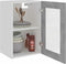 vidaXL - Hangkast - Lyon - 40x31x60 - cm - bewerkt - hout - betongrijs