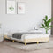 vidaXL - Bedframe - zonder - matras - 120x190 - cm - stof - crèmekleurig