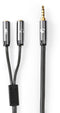 Nedis CATB22150GY02 - Kabel 3.5mm analoog - 2x 3,5mm - Grijs