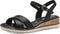 Tamaris Essentials - Dames Sandalen - Sleehak 4,5 cm - BLACK