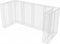 vidaXL - Schanskorf - drievoudige - vuilnisbak - ombouw - 250x100x120 - cm - staal
