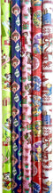 Disney kerst cadeaupapier - kado inpakpapier - 10 rollen - 5 designs - 70 cm x 200 cm (10 stuks)