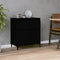 vidaXL - Dressoir - 60x35x70 - cm - bewerkt - hout - zwart