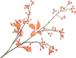 Silk-ka Kunstbloem-Zijde Bloem Bessentak Oranje 94 cm